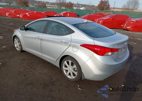 2013 Hyundai Elantra Limited z USA, uszkodzony, nr VIN 5NPDH4AE1DH399795